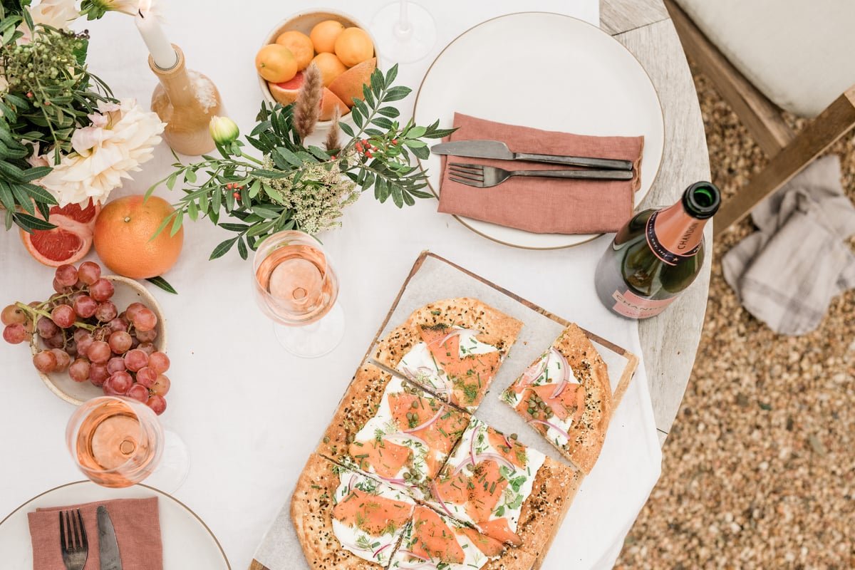 smoked salmon flatbread